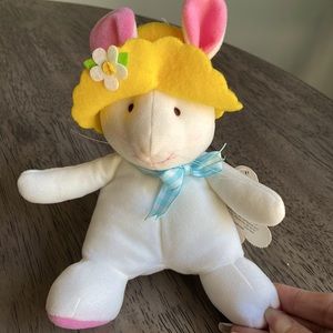 Hallmark Hopsy Lili Stuffed Easter Bunny with Yellow Hat - Plush